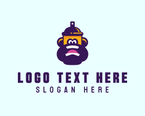 Paint - Cartoon Spray Paint logo design