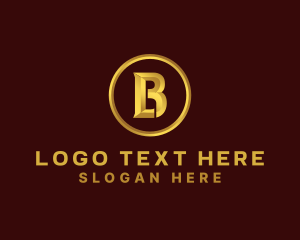 Bank - Luxury Banking Coin Letter B logo design