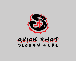 Shot - Splatter Graffiti Letter S logo design
