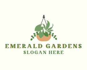 Hanging Garden Plant logo design