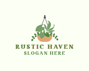 Hanging Garden Plant logo design