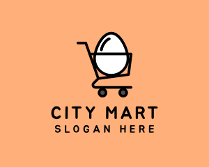 Department Store - Egg Shopping Cart logo design
