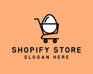 Egg Shopping Cart logo design