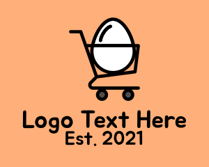 Shop - Egg Shopping Cart logo design