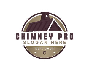 House Roofing Chimney logo design