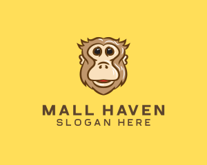 Cute Monkey Head logo design