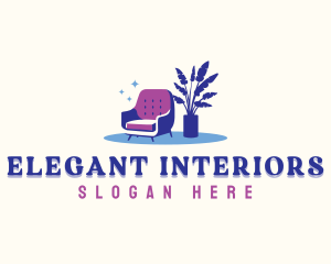 Armchair Plant Furniture logo design