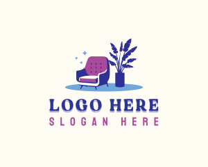 Upholstery - Armchair Plant Furniture logo design