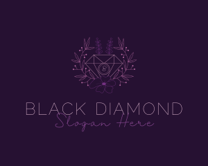 Feminine Floral Diamond Jewelry  logo design