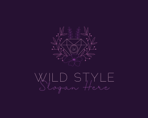 Feminine Floral Diamond Jewelry  logo design