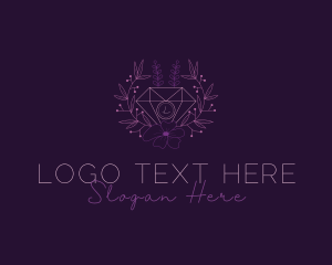 Ornament - Feminine Floral Diamond Jewelry logo design