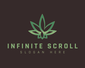 Green Infinite Cannabis logo design