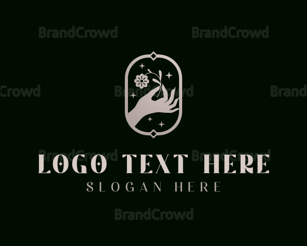 Stylish Flower Hands Logo