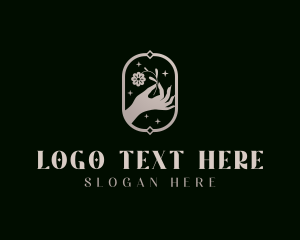 Yogi - Stylish Flower Hands logo design