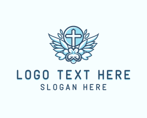 Funeral - Holy Cross Wings logo design