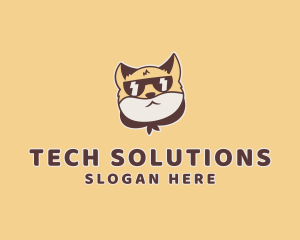 Cat - Cat Sunglasses Kitten logo design