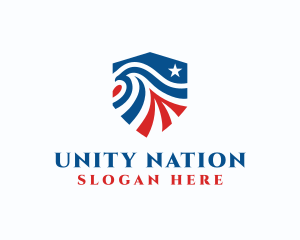 Nation - Eagle America Shield logo design