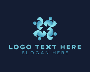 Human Resources - People Support Community logo design