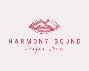 Woman Lips Brushstroke Logo