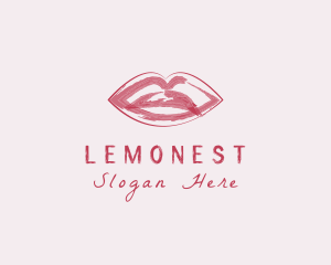 Woman Lips Brushstroke Logo