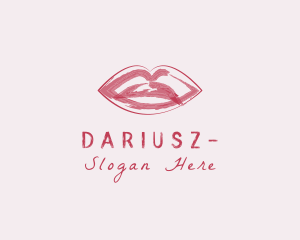 Woman Lips Brushstroke Logo