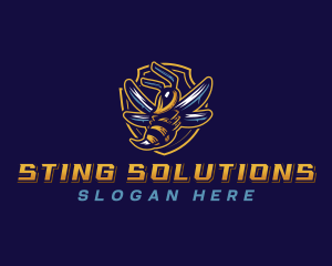 Hornet Wasp Sting logo design