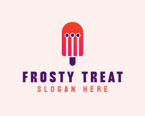 Gradient Popsicle Circuit logo design