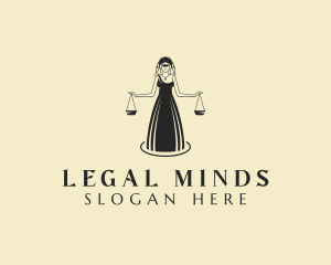 Jurist - Justice Scale Woman logo design