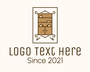 Furniture Store - Wooden Ceramic Cabinet logo design