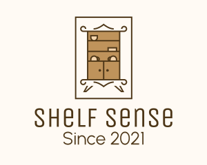 Shelf - Wooden Ceramic Cabinet logo design