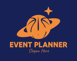 Basketball Orbit Planet  Logo