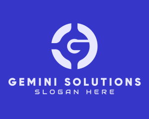 Blue Letter G Circle logo design