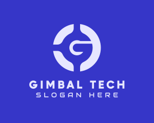 Blue Letter G Circle logo design