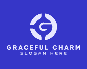 Blue Letter G Circle logo design