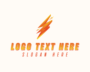 Lightning Bolt Power logo design