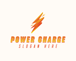 Lightning Bolt Power logo design