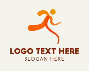 Running - Running Man Athlete logo design