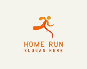 Running Man Athlete logo design