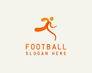Silhouette - Running Man Athlete logo design