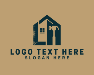 Laborer - House Hardware Tools logo design