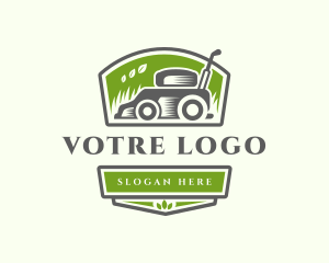 Grass Lawn Mower Logo