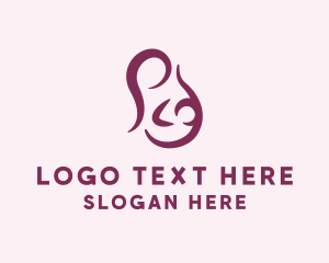 Lactation - Breastfeeding Mother Baby logo design