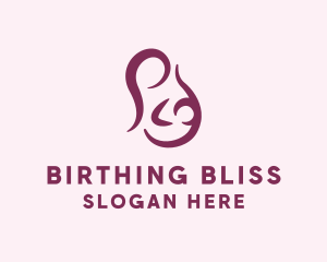 Midwife - Breastfeeding Mother Baby logo design