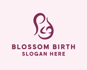Obstetrics - Breastfeeding Mother Baby logo design