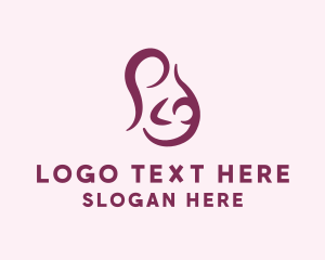 Son - Breastfeeding Mother Baby logo design