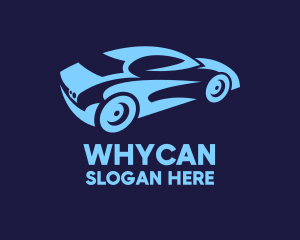 Blue Speed Car Racing Logo