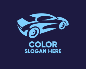 Car Wash - Blue Speed Car Racing logo design