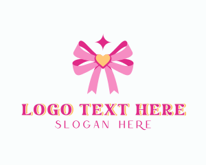 Craft - Heart Ribbon Accessory logo design