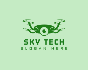 Quadcopter Camera Drone logo design