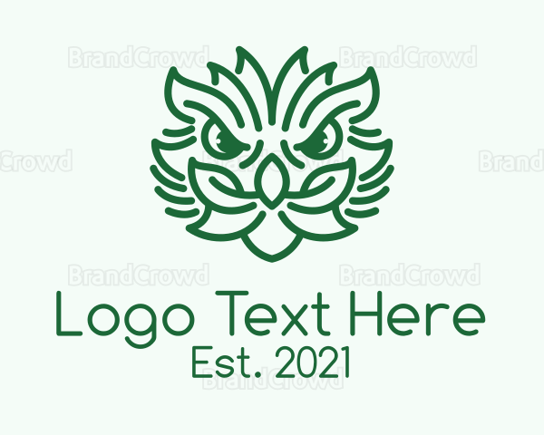 Green Plant Dragon Logo